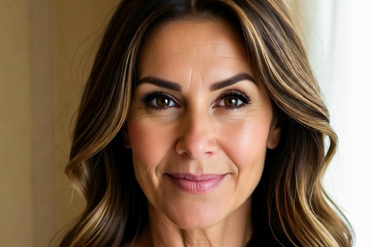 Friendly, natural photo of a mature woman in everyday setting